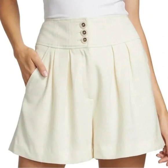 Veronica Beard Alicia High Rise white shorts - Picture 2 of 11